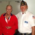 Photo Provided by: Commander Barry August Left: WWII Veteran, Walter Dutton, Right is Commander Barry August