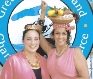 L-R; Jennifer Jennings GPI Chamber Administrator, Mel Meo, Publicity for MangoMania 2003